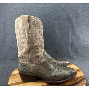 TECOVAS The Nolan Burnt Cedar Lizard Mens Size 13D Western Boots